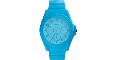 Correa de reloj (Combinación de correa + caja) Fossil FS5287 Silicona Azul